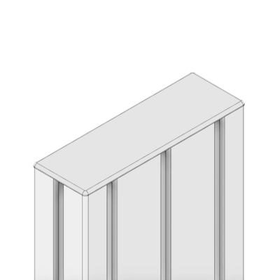 60-140-2 MODULAR SOLUTIONS POLYAMIDE PART<br>END CAP 45MM X 135MM LIGHT GRAY